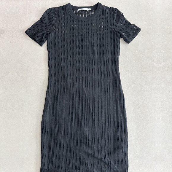 T by Alexander Wang Mesh Overlay Sheath Dress ASO Isabelle Lightwood - Picture 10 of 15